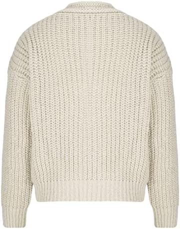 Tunuskat ženski jesen modni kabeli pleteni džemper Chunky Cardigan dugme V izrez kratka otvorena
