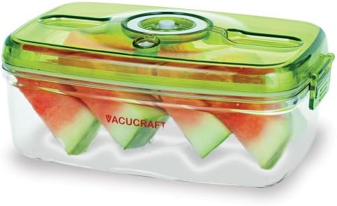 Vacucraft plastični kontejneri za skladištenje hrane sa hermetičkim poklopcima-asortiman - 5 pakovanja-odlično za povrće, voće i meso - duže održava hranu svježom - vakuumski kontejneri za hranu