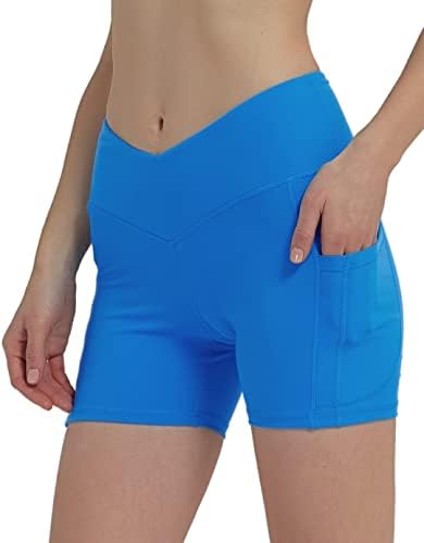 Lulucheri biciklističke gaćice za žene sa džepovima visoke struk joge hlače 8
