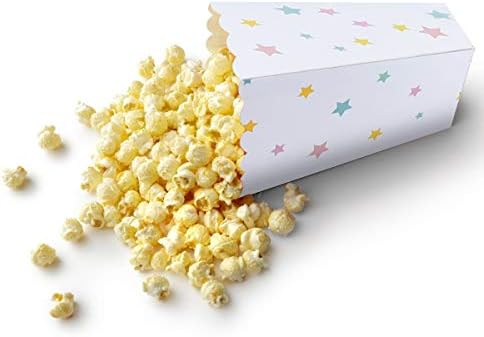 Popcorn Box 20 komad Rainbow Jednorođen uzorak tretira kutije za zabavu Food Cookie Kontejneri Party Favors Potpuno