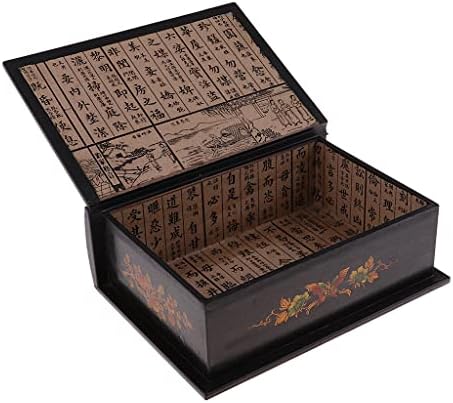 Zsedp Dekorativna drvena kutija Vintage cvjetni uzorak za skladištenje kutija za skladištenje Kineski stil za poklone, dom ukrasi