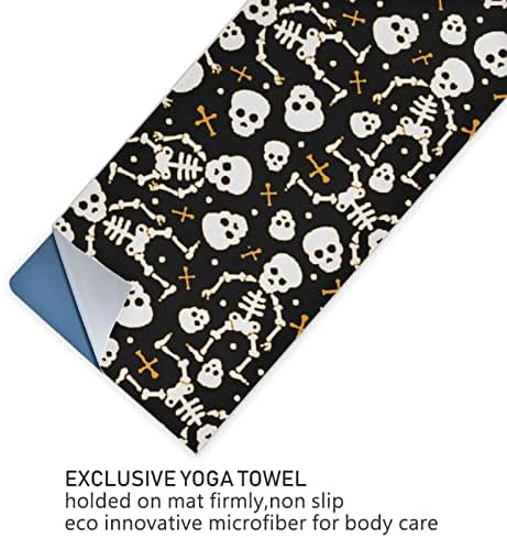 Pokrivač censtern joga cool-lubanja-Halloween-skelet joga ručnik yoga mat ručnik