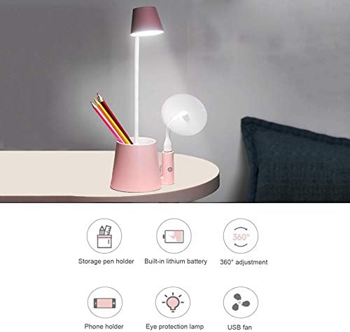 LED stolna lampica multifunkcionalna stolna svjetiljka, s futrolom za olovku i funkciju nosača mobilnog telefona,