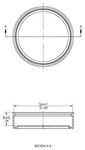 Caplugs 99394811 Plastična kapa za Split-prirubnica veze. SF-7, PE-LD, do kape nominalne veličine