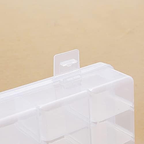 DBYLXMN 36 Nakit za skladištenje tvrdo plastične kutije rešetke uklonjiva particija Prozirna