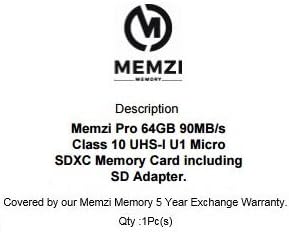 MEMZI PRO 64GB Klasa 10 90MB / s Micro SDXC memorijska kartica sa SD adapterom i mikro USB čitačem za ZTE MAX XL, ZMAX Grand LTE, ZMAX Champ LTE, Avid 916, ZFIVE L LTE mobilne telefone