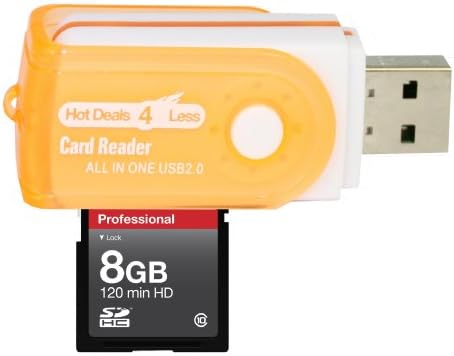 8GB Klasa 10 SDHC tim velike brzine memorijska kartica 20MB / sec.najbrža kartica na tržištu za PANASONIC SDR-T50K VDR-D160. Besplatan USB Adapter za velike brzine je uključen. Dolazi sa.
