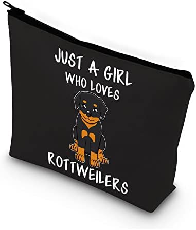 Bdpwss Rottweilers torba za šminkanje za mamu psa ljubitelj pasa poklon samo djevojka koja voli