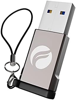 Futurizta Tech USB 3.1 Gen 1 Premium tip-c Žena na USB-A muški adapter, podrška 5Gbps prijenos podataka, QC3.0 Brzi punjenje, aluminijska legura vojske sa ergonomskim remen za kabl