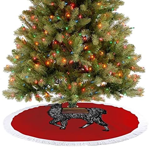 Llama božićna suknja za praznične zabave ukrasa sa tasselom čipkom