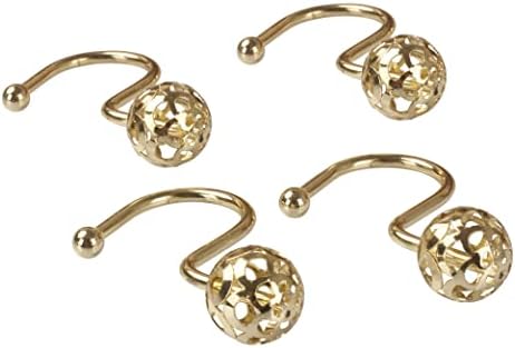 Tuš Cutain Rings zlatne kuke za zavjese za tuš šuplja lopta dizajn prstenovi za zavjese za tuš otporne