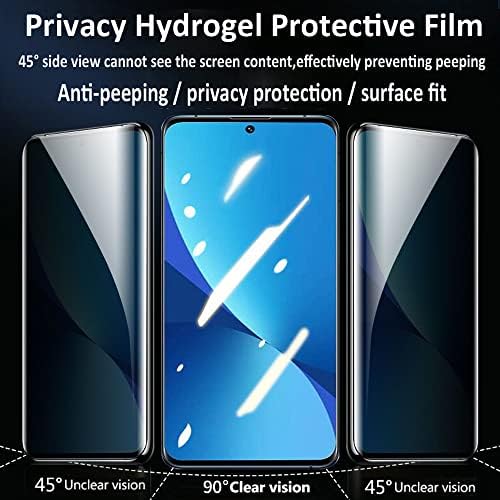 Hidrogel film Zaštita ekrana za privatnost kompatibilan sa Xiaomi 12 / Xiaomi 12x 5G [Anti-Spy] visoko osjetljivom mekom zaštitnom folijom [ne kaljeno staklo]