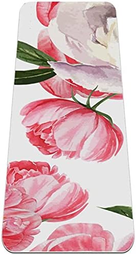 Siebzeh Flowers akvarel Floral Premium Thick Yoga Mat Eco Friendly Rubber Health & amp; fitnes Non Slip