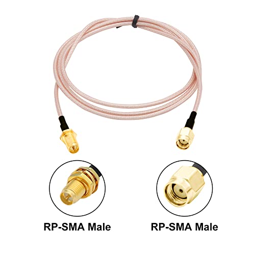 10gtek 6 GHz RP-SMA kabl, RG316, RP-SMA muški na RP-SMA ženski, pravo na Staight, 50-ohm, 0.15-m, pakovanje od 2