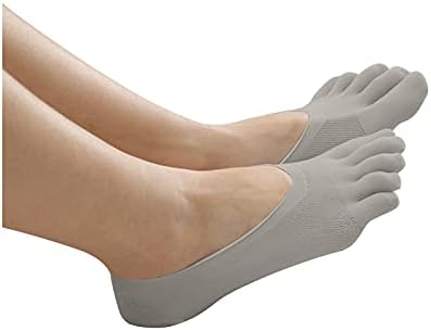 1/5/6 pari čarapa s pet prstiju za žene,atletskih ortopedskih kompresijskih čarapa razdvojenih niskim rezom s gel jezičkom