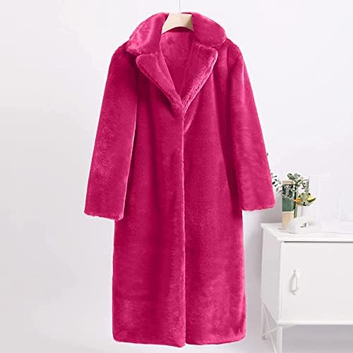 Faux krzneni kaput za žene otvorene prednje kardigan sherpa zimski kaputi Fleece Fuzzy tople jakne Solida modne rever