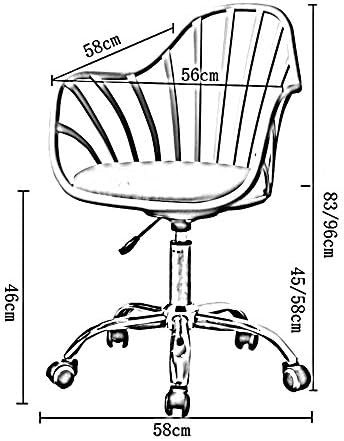LJHA Sofa stolica okretna stolica - sa kožnom stolicom i oblogom stopala sa 5 zvjezdica kućna kancelarija