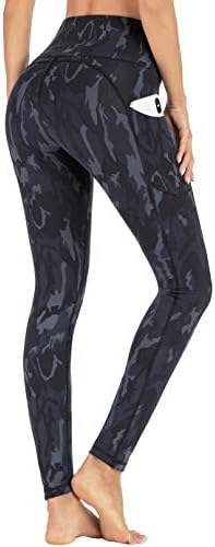 Iuga gamaše s džepovima za žene visokog struka ispisane joge hlače za žene vježbanje za žene sa bočnim džepovima