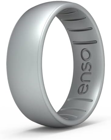 ENSO Prstenovi elementi klasični silikonski prsten - srebrni infuziran - 5