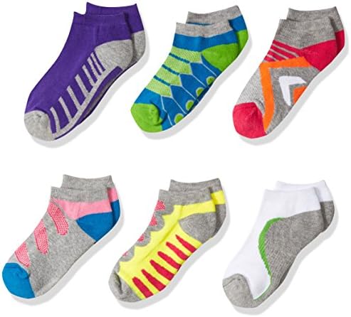 Jefferies Socks Girls 'Big Tech Sport Low Cut Socks 6 Pack