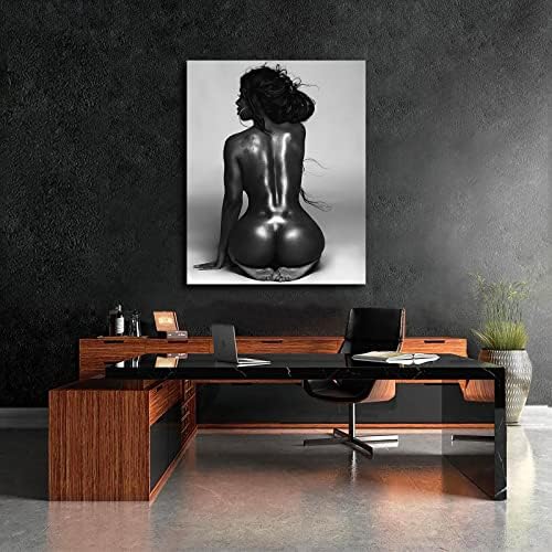 Afrička seksi poluvremena crna žena Poster platnena slika Modern ured Obiteljska spavaća soba ukrasni posteri Poklon zidni dekor