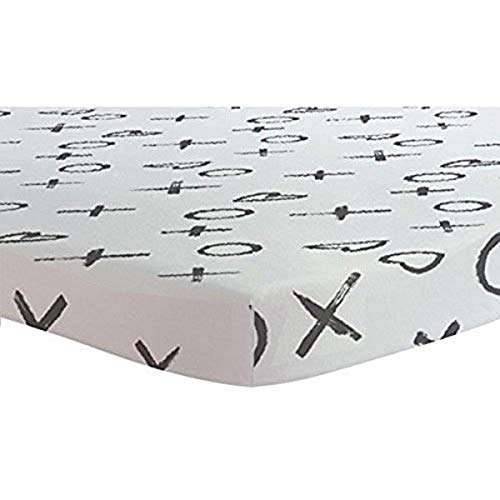 Kushies bassinet list Flannel XO crno-bijelo