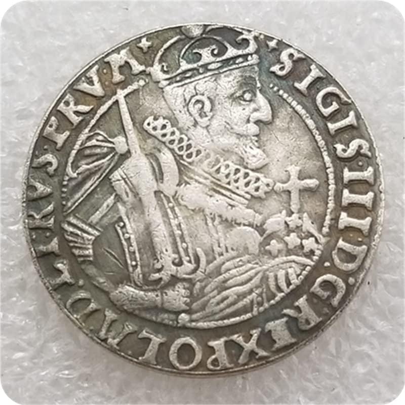 AVCITY Antique rukotvorina Poljska kovanica 1623 komemorativni novčić srebrni dolar