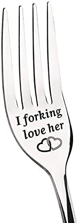 okrugli mali kuhinjski sto za 4 Valentine poklon posuđe ugravirana viljuška Najbolji poklon za muža