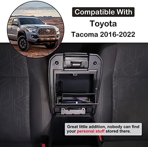 Car Skrivena kutija za skladištenje kompatibilna sa Toyota Tacoma -2022 Car Center Console
