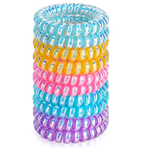 JessLab spiralne kravate za kosu, 30 kom Traceless Telefonske vezice za kosu plastične zavojne vezice za kosu