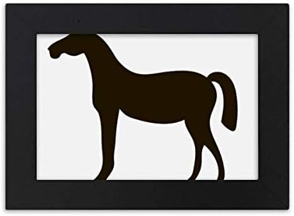 cold master DIY lab Black Horse Animal Portrayal Desktop Photo Frame crna slika Art Painting 7x9 inch