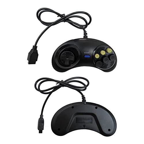 XIAMI 2kom kontroler igre sa 6 dugmadi za Sega Genesis Black Six Action Buttons