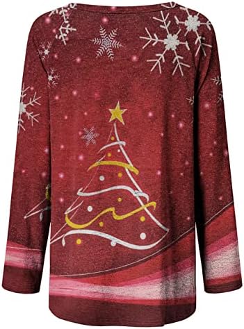 Ksemoti ženska dukserica Ležerne prilike, božićni ružni džemper s dugim rukavima Snewlak Ereindeer duksela s
