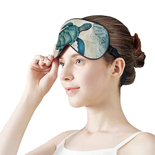 Maske za spavanje, morska kornjača za spavanje maska ​​za oči i povez sa elastičnim kaišem / trakom za žene