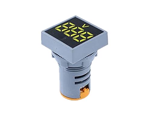 Ganyuu 22mm Mini digitalni voltmetar kvadrat AC 20-500V voltni tester za ispitivanje napona Mjerač LED lampica lampica