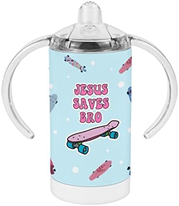 Isus Spašava Bro Sippy Cup-Religious Baby Sippy Cup-Christian Sippy Cup