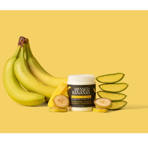 Blažene banane-tata & amp; me maska - 8oz Banana ulje & Aloe Vera - hidratacija kose, jačanje kose, hidratacija vlasišta, duboka hidratantna krema, Detangler - 1 Count