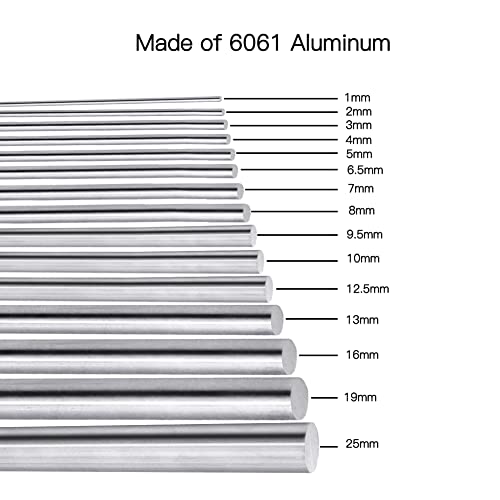 Pipači aluminijumski okrugli štap 5/16 prečnik 6061 Aluminijumski čvrsti štap za DIY zanat, dužina 150 mm, 5 kom