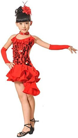 Djeca Dječje djevojke Obucite suknje Latino baleta haljina Party Dancewear Dresi Dnevne kostime Dress Solid Slim Ball haljina crvena