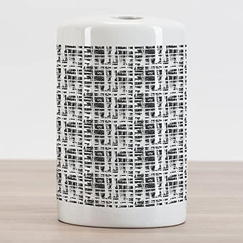 AMESONNE Crno-bijela keramička četkica za zube, akvarel obojeni uzorak kravata Digitalni print Shibori