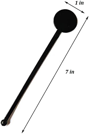 100kom 7 inča koktel Swizzle štapići, jednokratni plastični disk top Drink Stirrers black Bar