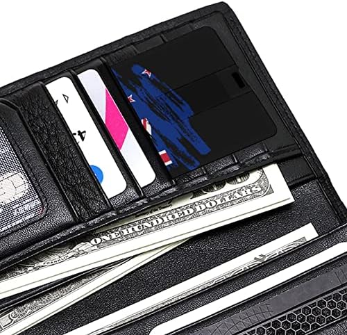 Grunge Textured Nova Zealander Flag kreditna kartica USB Flash Personalizirana memorijska memorija Stick Storage pogon 32g