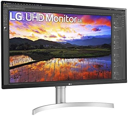 LG 32un650-W Monitor 32 UHD IPS Ultrafine ekran, HDR10 Kompatibilnost, DCI-P3 95% Gamut boja, AMD FreeSync, 3-strani gotovo bez granica dizajn, podesiv po visini Stand-Silve / bijeli