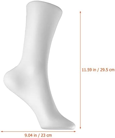 Zerodeko 2 kom. Mannequin nožna čarapa Model Ženska stopala na čarapa Kratka čarapa Ankle narukvica Nakit zaslon za kućnu trgovinu bijela