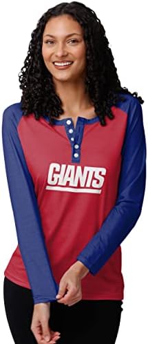 FOCO ženski NFL tim Logo ženska modna košulja Dugi rukav Henley