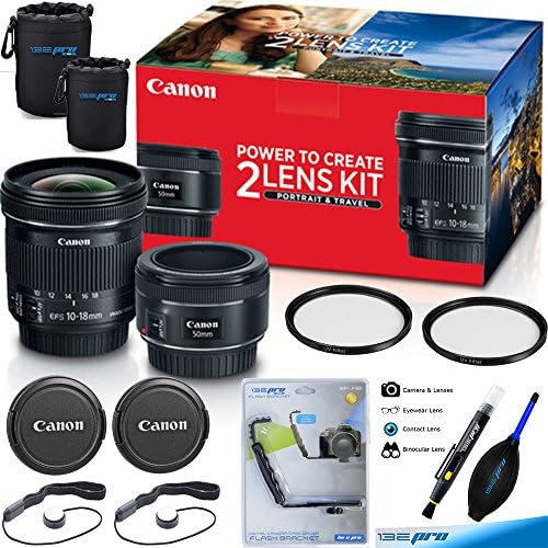 Canon Portrait and Travel komplet dva sočiva sa 50mm F / 1.8 i 10-18mm objektivima-Deal-Expo accessories Bundle