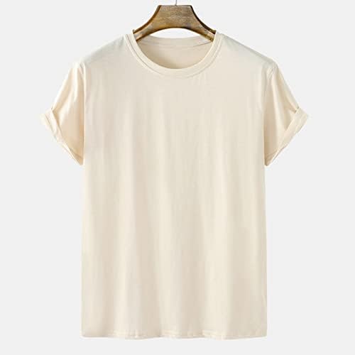 Muška Kratka Rukava T-Shirt Plus Size Labave Casual Shirts Okrugli Vrat Jednobojni Ljetni Vrhovi Dnevni Pulover