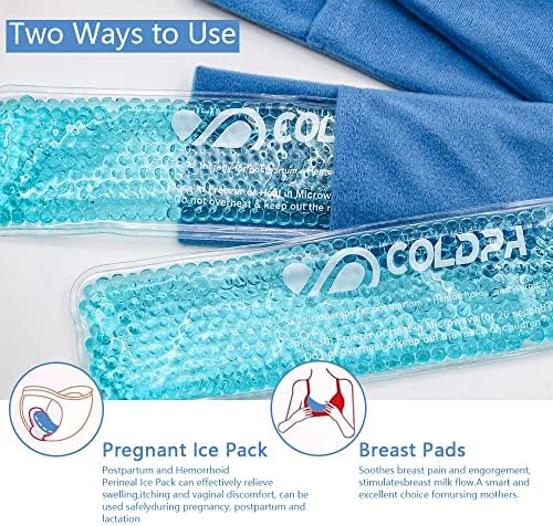 Podloga za višekratnu upotrebu perinealnog hlađenja za Postporođaj & amp; hemoroid protiv bolova, topla & hladna pakovanja za žene nakon trudnoće i porođaja, 2 pakovanja leda i 3 poklopca…