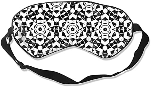 Geometrijski uzorak u modernom masku za spavanje hipster stila, meko zatamnjenje maska ​​za vrijeme spavanja s podesivim remen, pogodnim za putovanja, NAP, noćni san 8,2x3,5 u