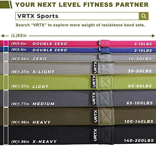 VRTX Mesh trake za otpor - rastezljive ponderisane trake za vežbanje za vežbanje, izdržljive i udobne za trening celog tela, fizikalnu terapiju, jogu